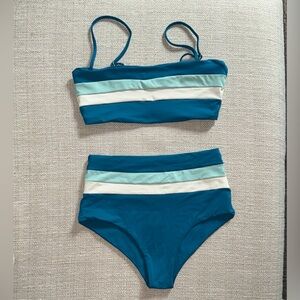 L*Space Rebel Color Block bikini top